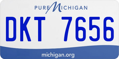 MI license plate DKT7656
