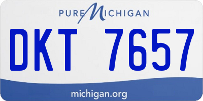 MI license plate DKT7657