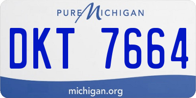 MI license plate DKT7664