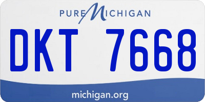 MI license plate DKT7668