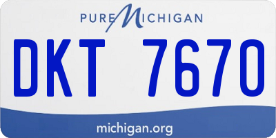 MI license plate DKT7670