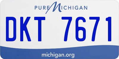 MI license plate DKT7671