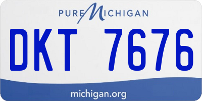 MI license plate DKT7676