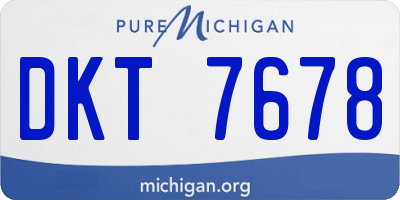 MI license plate DKT7678