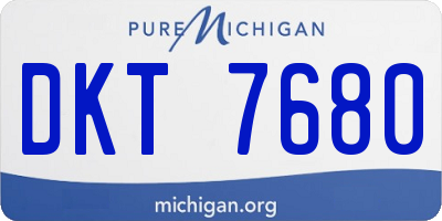 MI license plate DKT7680