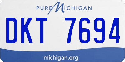 MI license plate DKT7694