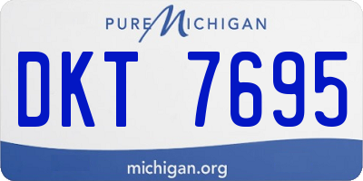 MI license plate DKT7695
