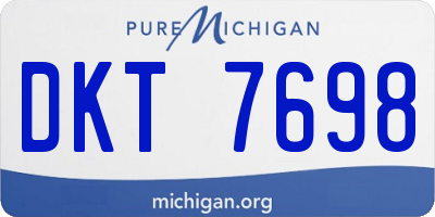 MI license plate DKT7698
