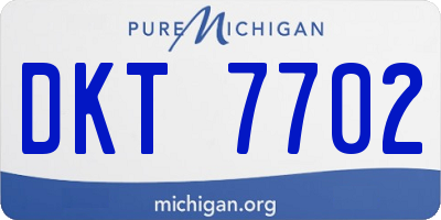 MI license plate DKT7702