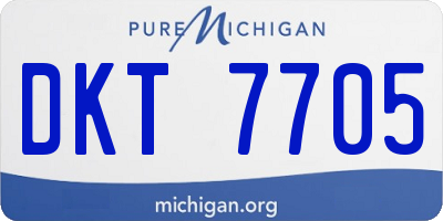 MI license plate DKT7705