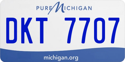 MI license plate DKT7707