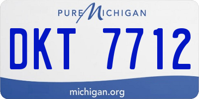 MI license plate DKT7712