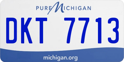MI license plate DKT7713