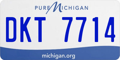 MI license plate DKT7714