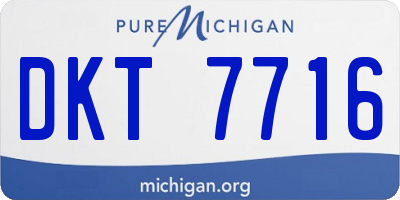 MI license plate DKT7716