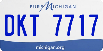 MI license plate DKT7717