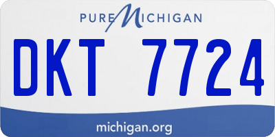 MI license plate DKT7724