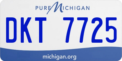 MI license plate DKT7725