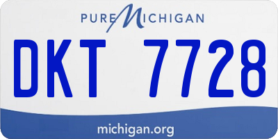 MI license plate DKT7728