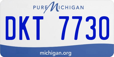 MI license plate DKT7730