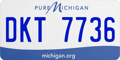 MI license plate DKT7736
