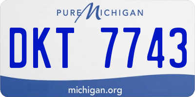 MI license plate DKT7743