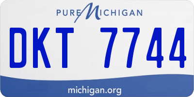MI license plate DKT7744