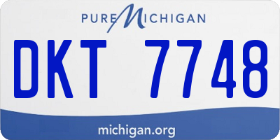 MI license plate DKT7748