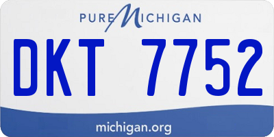 MI license plate DKT7752