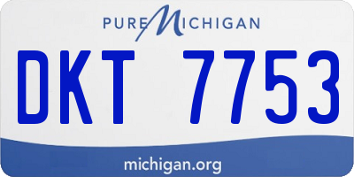 MI license plate DKT7753