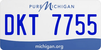 MI license plate DKT7755