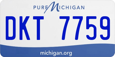 MI license plate DKT7759