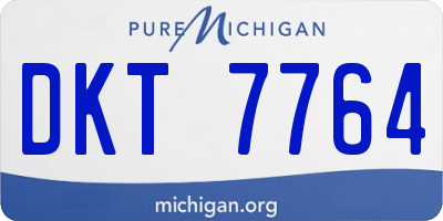 MI license plate DKT7764