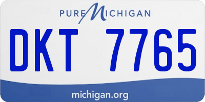 MI license plate DKT7765