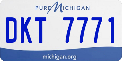 MI license plate DKT7771