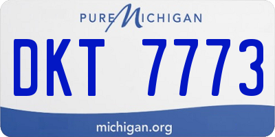 MI license plate DKT7773