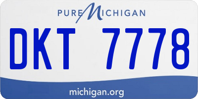 MI license plate DKT7778