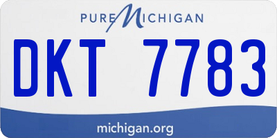 MI license plate DKT7783