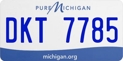 MI license plate DKT7785