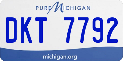 MI license plate DKT7792