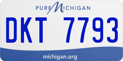 MI license plate DKT7793