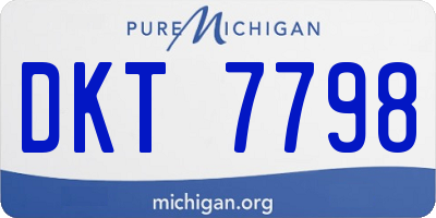 MI license plate DKT7798