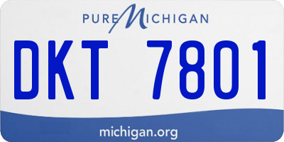 MI license plate DKT7801