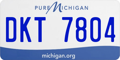 MI license plate DKT7804