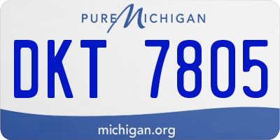 MI license plate DKT7805