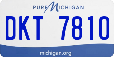 MI license plate DKT7810