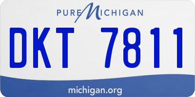 MI license plate DKT7811