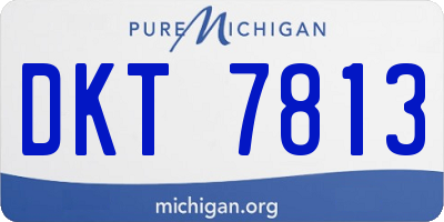 MI license plate DKT7813