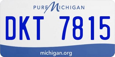 MI license plate DKT7815