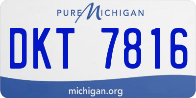 MI license plate DKT7816